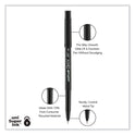 uni-ball ONYX Roller Ball Pen, Stick, Fine 0.7 mm, Black Ink, Black Barrel, 72/Pack (2013567)