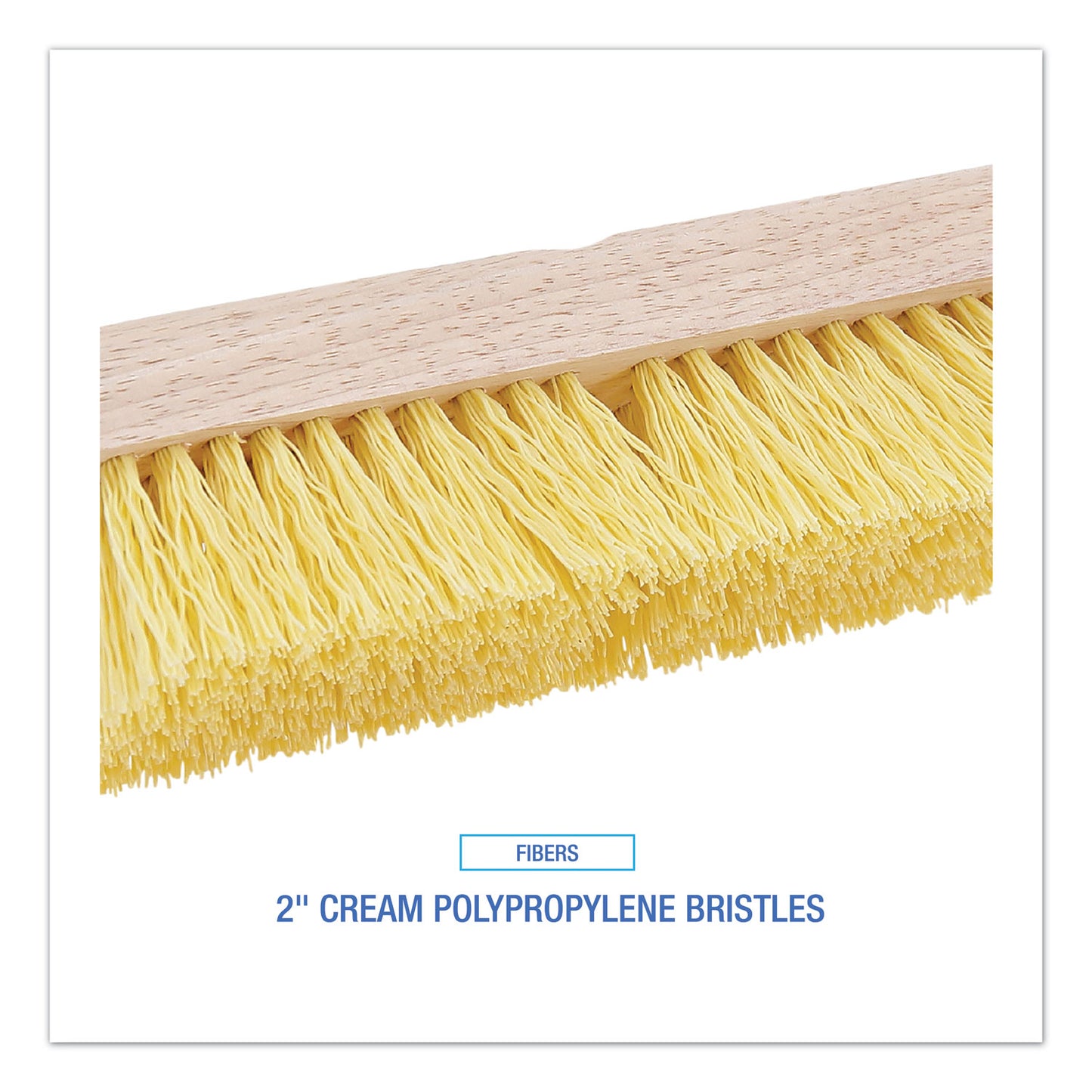 Boardwalk Deck Brush Head, 2" Cream Polypropylene Bristles, 10" Brush (3310)