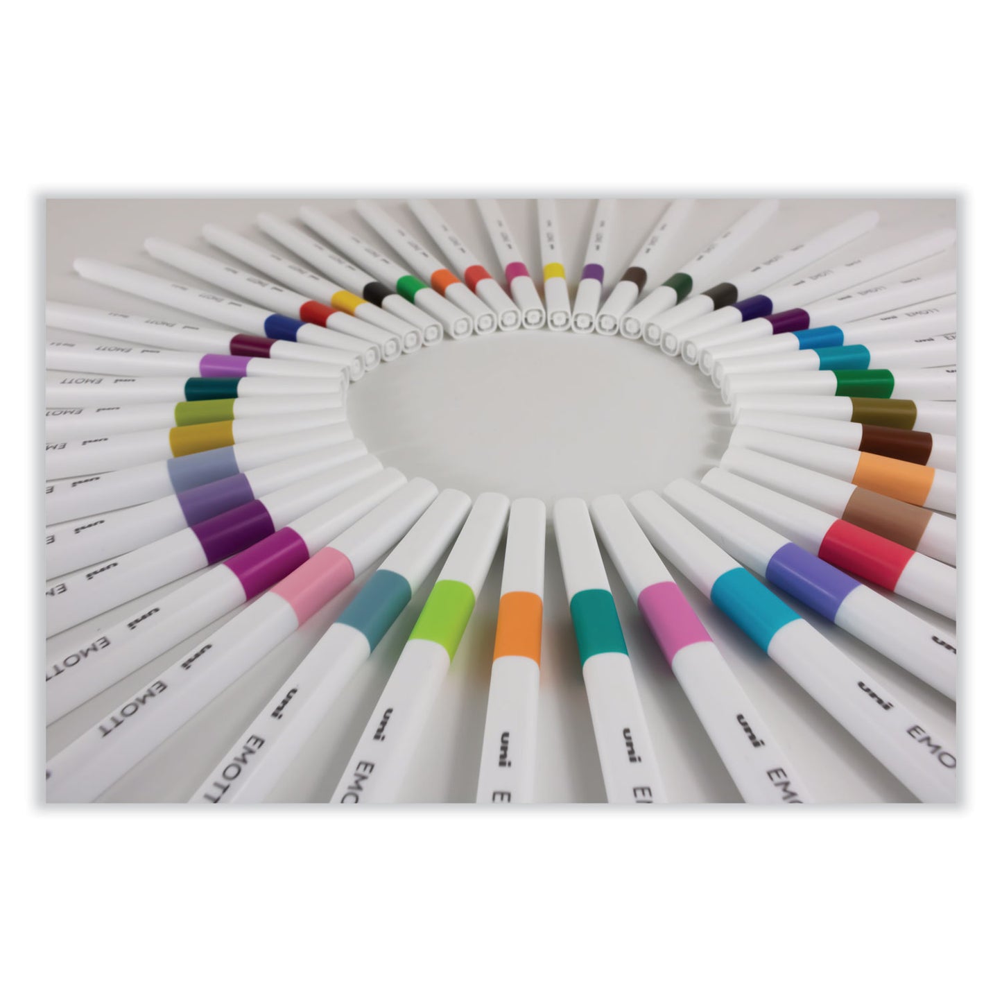 uni-ball EMOTT Porous Point Pen, Stick, Fine 0.4 mm, Assorted Ink Colors, White Barrel, 5/Pack (24828)