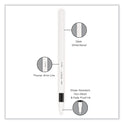 uni-ball EMOTT Porous Point Pen, Stick, Fine 0.4 mm, Assorted Ink Colors, White Barrel, 5/Pack (24828)