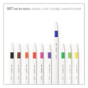 uni-ball EMOTT Porous Point Pen, Stick, Fine 0.4 mm, Assorted Ink Colors, White Barrel, 5/Pack (24828)