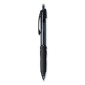 uni-ball Power Tank RT Ballpoint Pen, Retractable, Bold 1 mm, Black Ink, Smoke/Black Barrel, Dozen (42070)