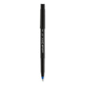 uni-ball ONYX Roller Ball Pen, Stick, Extra-Fine 0.5 mm, Blue Ink, Black/Blue Barrel, Dozen (60041)