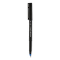 uni-ball ONYX Roller Ball Pen, Stick, Extra-Fine 0.5 mm, Blue Ink, Black/Blue Barrel, Dozen (60041)