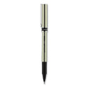 uni-ball Deluxe Roller Ball Pen, Stick, Fine 0.7 mm, Black Ink, Champagne/Black Barrel, Dozen (60052)