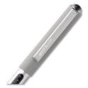 uni-ball VISION Roller Ball Pen, Stick, Fine 0.7 mm, Black Ink, Silver/Black/Clear Barrel, Dozen (60126)