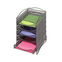 Safco Onyx Stackable Literature Organizer, Five-Drawer, 10.25 x 12.75 x 15.25, Black (9432BL)