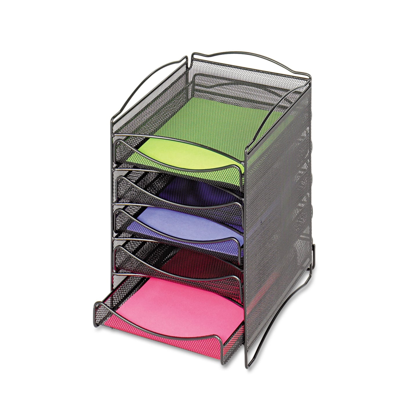 Safco Onyx Stackable Literature Organizer, Five-Drawer, 10.25 x 12.75 x 15.25, Black (9432BL)