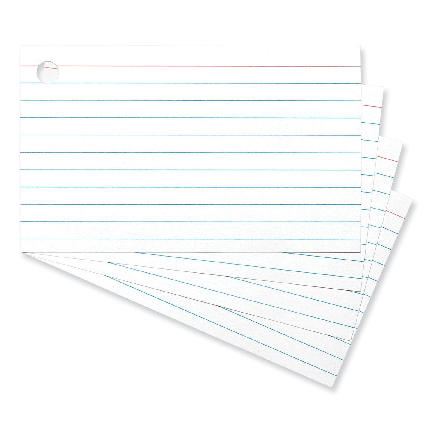 Universal Ring Index Cards, Ruled, 3 x 5, White, 100/Pack (47300)