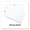 Universal Ring Index Cards, Ruled, 3 x 5, White, 100/Pack (47300)