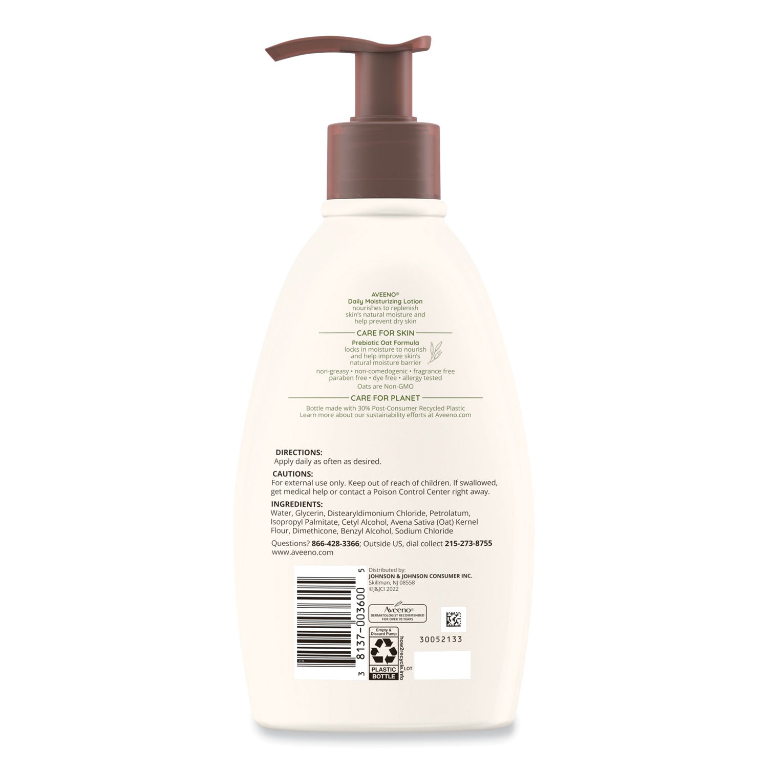 Aveeno Active Naturals Daily Moisturizing Lotion, 12 oz Pump Bottle (100360003)