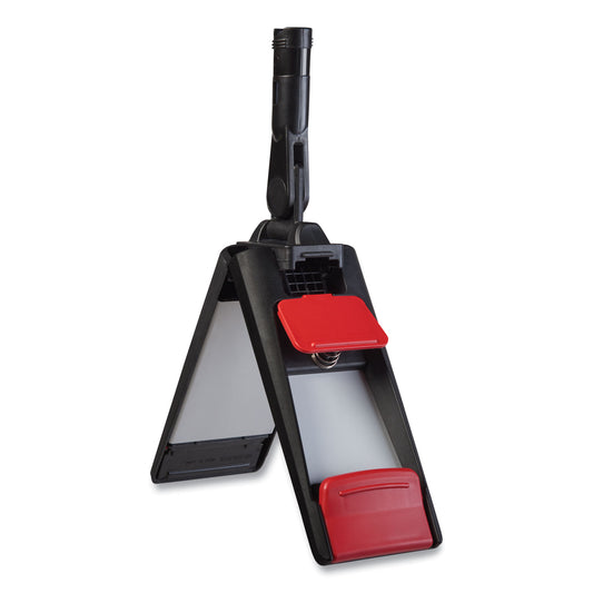 Rubbermaid Commercial Adaptable Flat Mop Frame, 18.25 x 4, Black/Gray/Red (2132428)