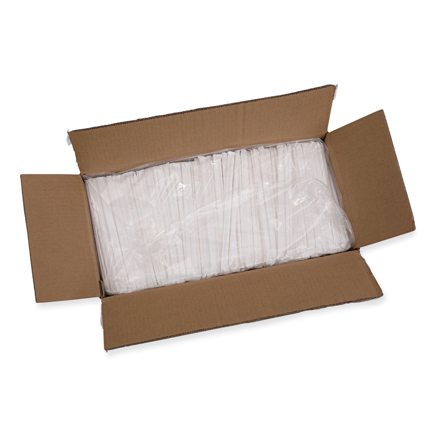 Boardwalk Individually Wrapped Paper Straws, 7.75" x 0.25", White, 3,200/Carton (PPRSTRWWR)