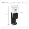 PURELL Push-Style Hand Sanitizer Dispenser, 1,200 mL, 5.25 x 8.56 x 12.13, Graphite (502401)