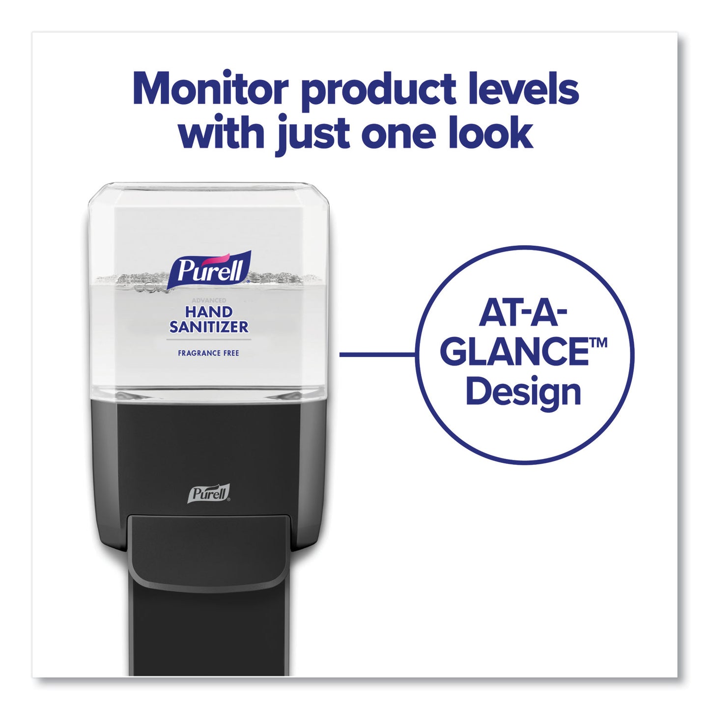 PURELL Push-Style Hand Sanitizer Dispenser, 1,200 mL, 5.25 x 8.56 x 12.13, Graphite (502401)