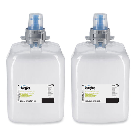 GOJO Invigorating 3-in-1 Shampoo and Body Wash, Botanical Scent, 2,000 mL, 2/Carton (529202)