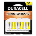 Duracell Hearing Aid Battery, #10, 16/Pack (DA10B16ZM10)