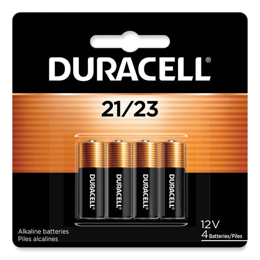 Duracell Specialty Alkaline Batteries, 21/23, 12 V, 4/Pack (MN21B4PK)