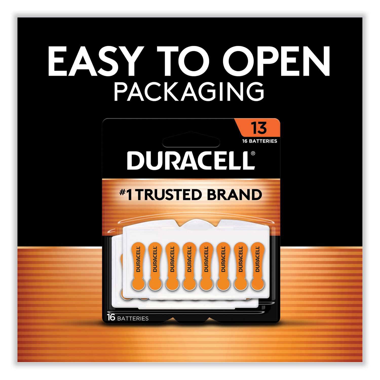 Duracell Hearing Aid Battery, #13, 16/Pack (DA13B16ZM09)