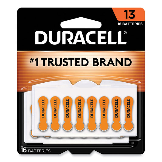 Duracell Hearing Aid Battery, #13, 16/Pack (DA13B16ZM09)