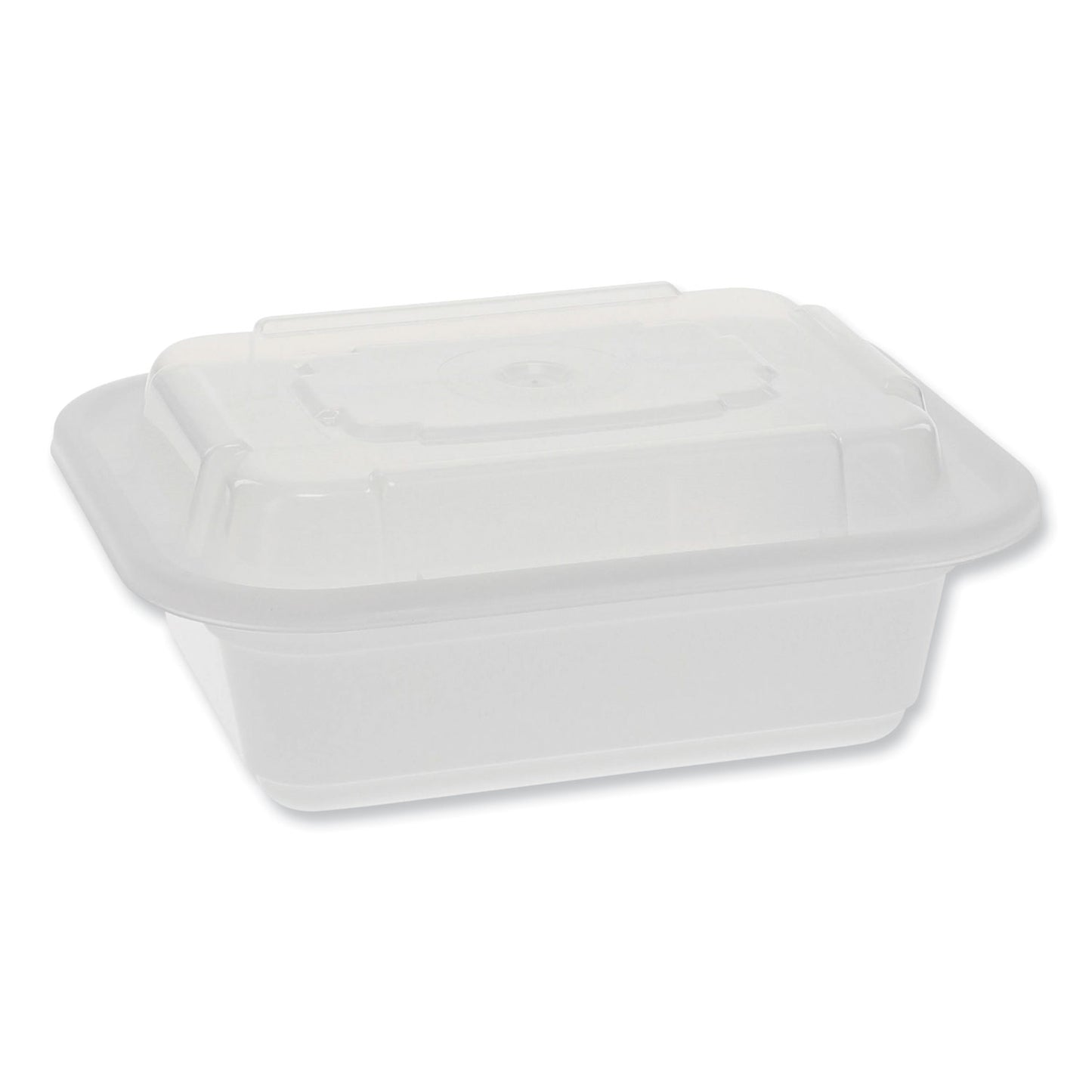 Pactiv Newspring VERSAtainer Microwavable Containers, Rectangular, 12 oz, 4.5 x 5.5 x 2.12, White/Clear, Plastic, 150/Carton (NC818)