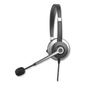 Innovera IVR70001 Monaural Over The Head Headset, Black/Silver