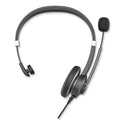 Innovera IVR70001 Monaural Over The Head Headset, Black/Silver