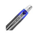 uni-ball Jetstream Retractable Hybrid Gel Pen, Bold 1 mm, Blue Ink, Black/Silver/Blue Barrel (73833)