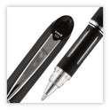 uni-ball Jetstream Stick Hybrid Gel Pen, Bold 1 mm, Black Ink, Black/Silver Barrel (33921)