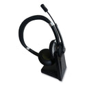 Innovera IVR70003 Binaural Over The Head Bluetooth Headset, Black/Silver