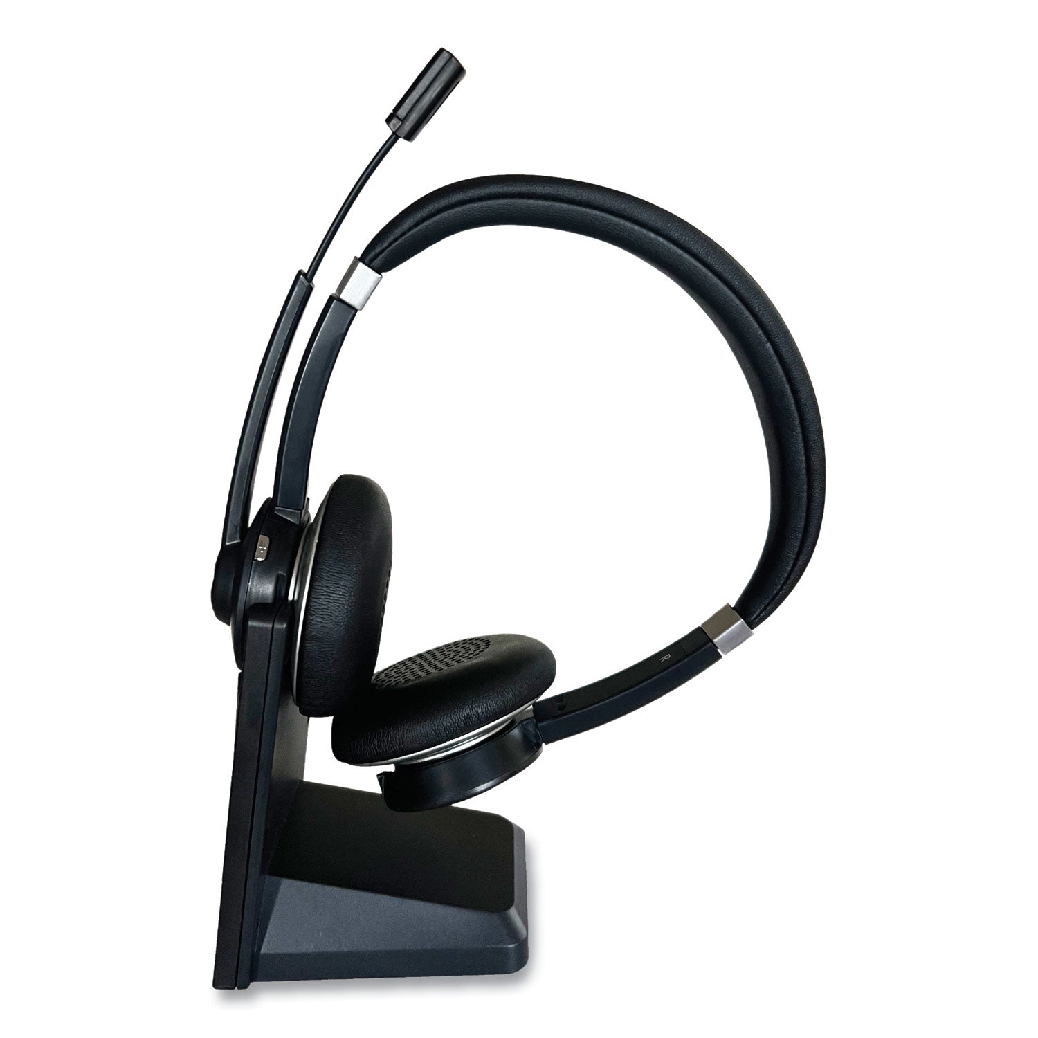 Innovera IVR70003 Binaural Over The Head Bluetooth Headset, Black/Silver
