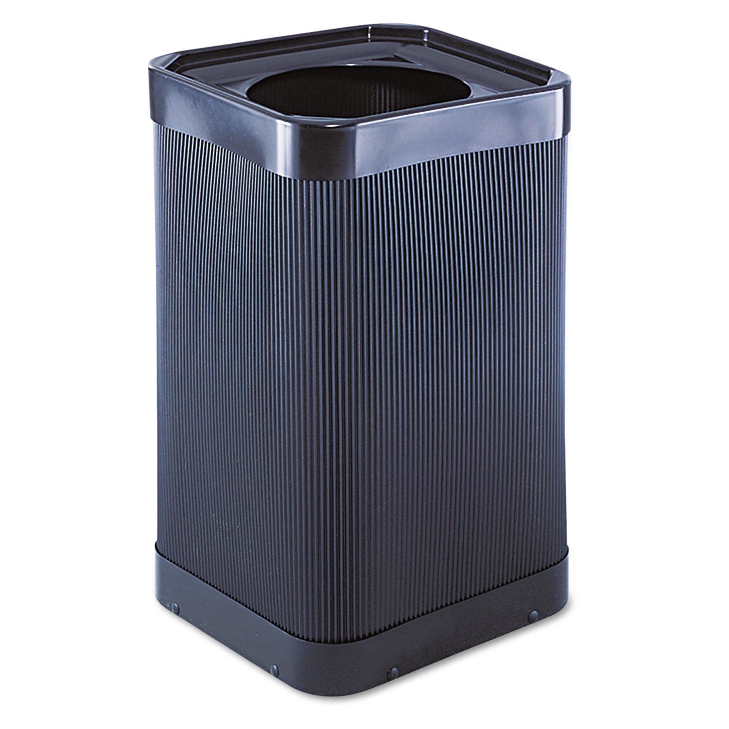 Safco At-Your-Disposal Top-Open Receptacle, 38 gal, Polyethylene, Black (9790BL)