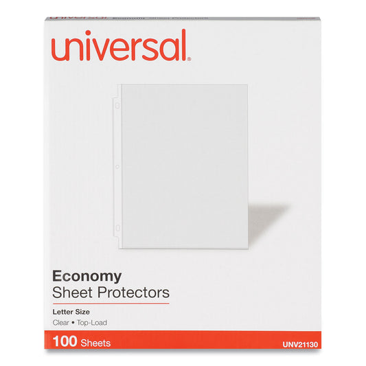 Universal Top-Load Poly Sheet Protectors, Economy, Letter, 100/Box (21130)