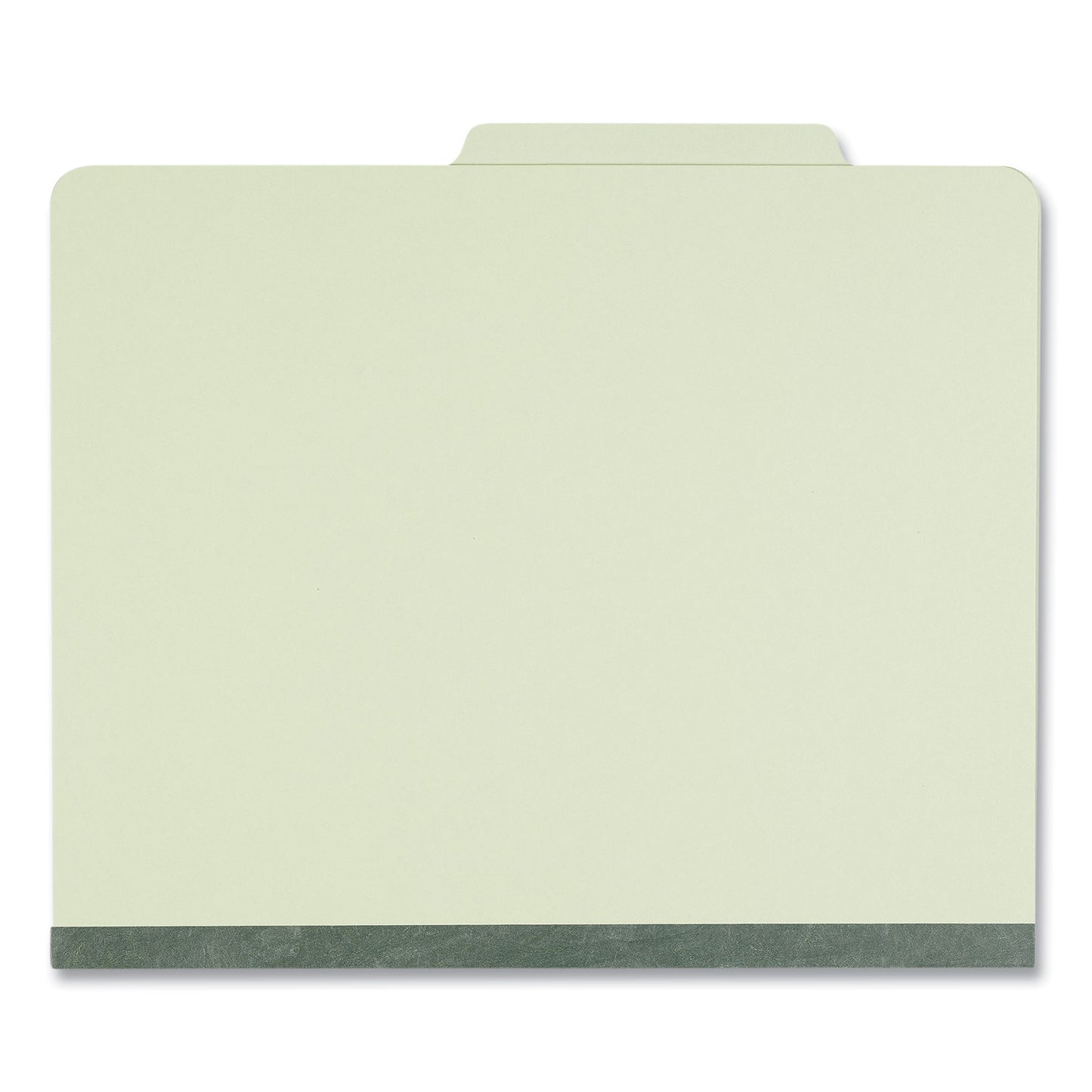 Universal Four-Section Pressboard Classification Folders, 2" Expansion, 1 Divider, 4 Fasteners, Letter Size, Green Exterior, 10/Box (10251)