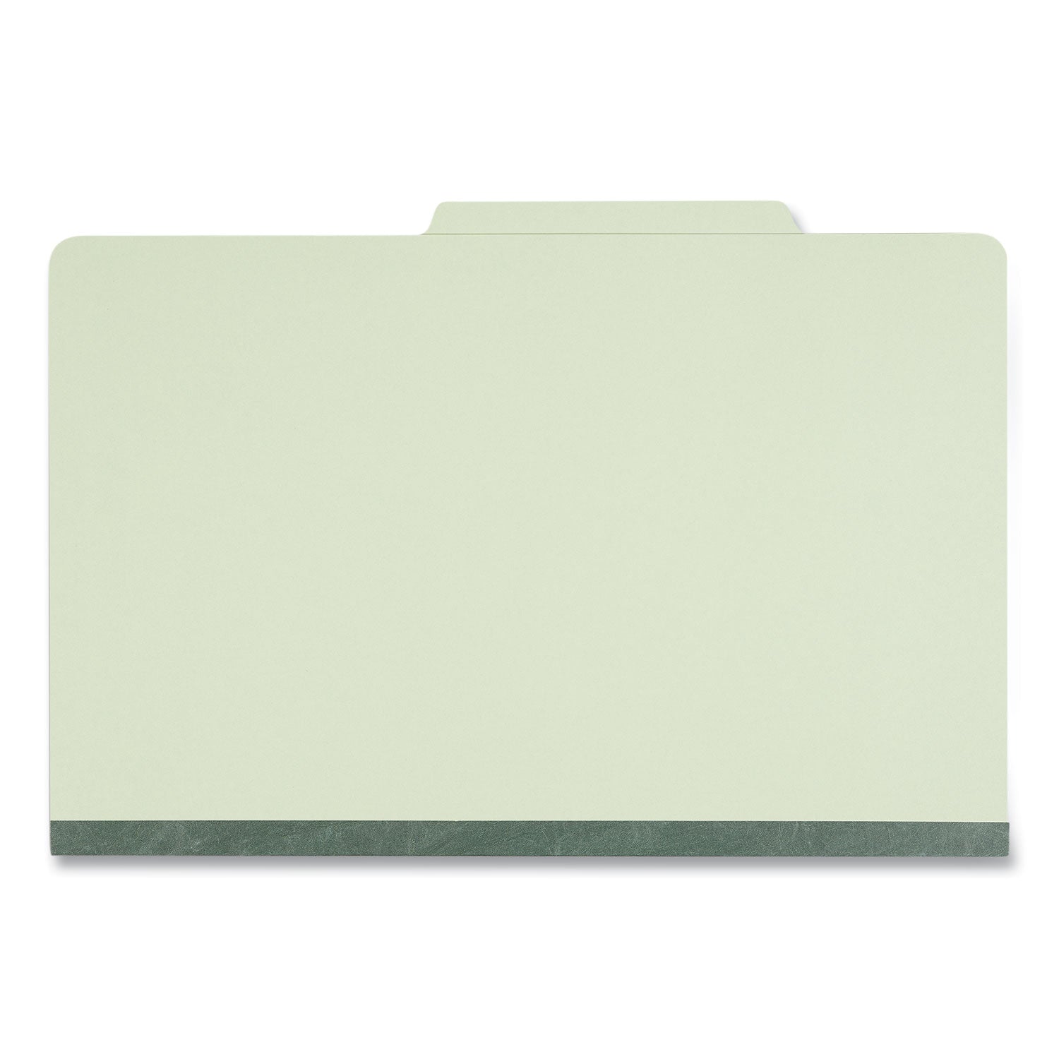 Universal Four-Section Pressboard Classification Folders, 2" Expansion, 1 Divider, 4 Fasteners, Legal Size, Green Exterior, 10/Box (10261)