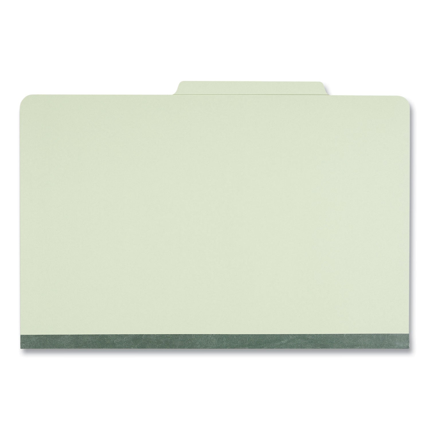 Universal Six-Section Pressboard Classification Folders, 2" Expansion, 2 Dividers, 6 Fasteners, Legal Size, Green Exterior, 10/Box (10281)