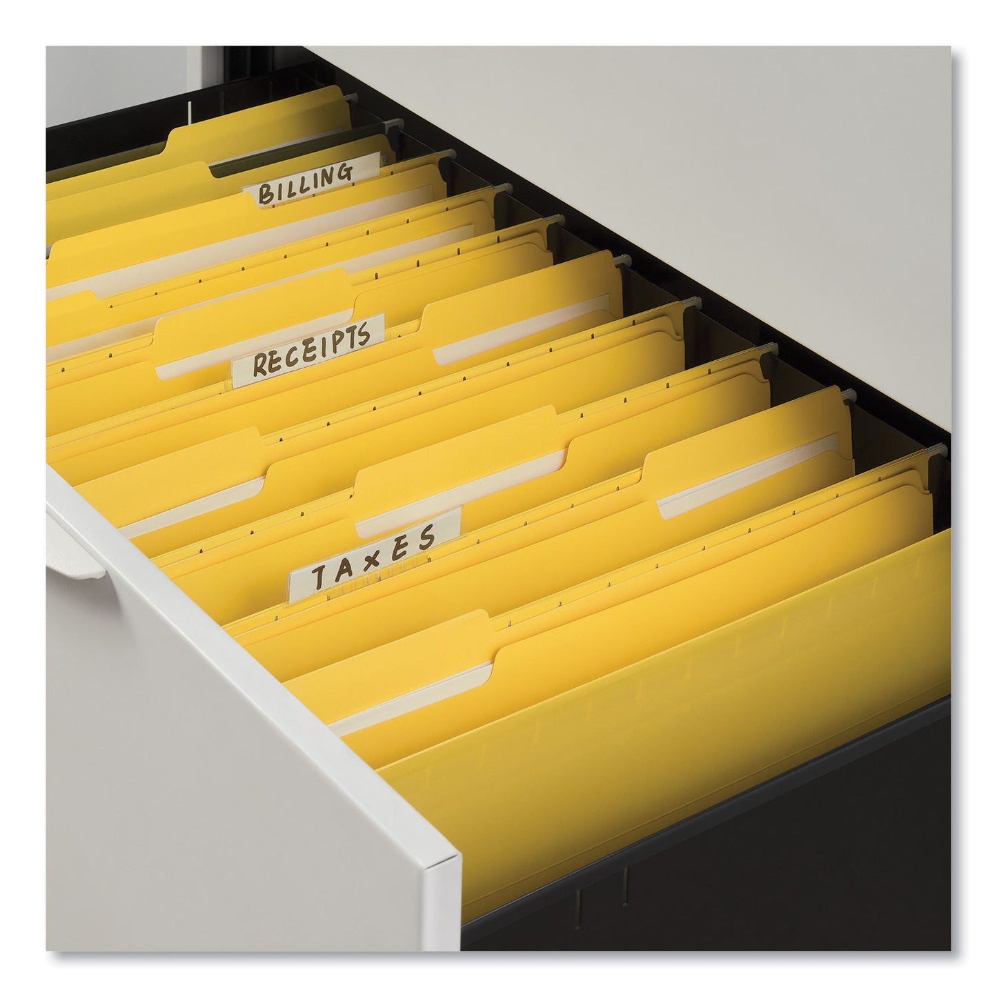 Universal Deluxe Reinforced Top Tab Fastener Folders, 0.75" Expansion, 2 Fasteners, Legal Size, Yellow Exterior, 50/Box (13528)