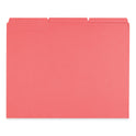 Universal Reinforced Top-Tab File Folders, 1/3-Cut Tabs: Assorted, Letter Size, 1" Expansion, Red, 100/Box (16163)