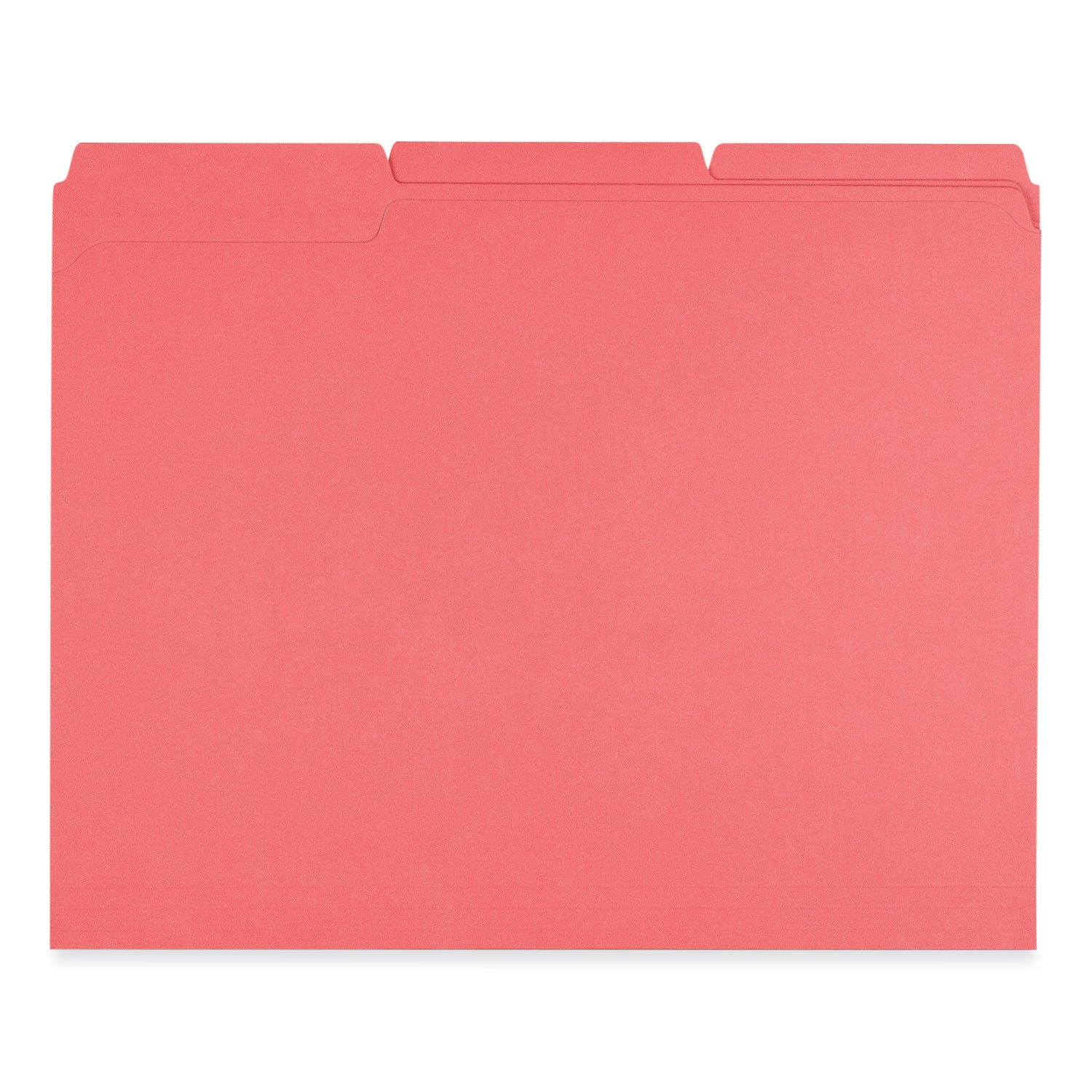 Universal Reinforced Top-Tab File Folders, 1/3-Cut Tabs: Assorted, Letter Size, 1" Expansion, Red, 100/Box (16163)