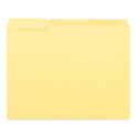 Universal Reinforced Top-Tab File Folders, 1/3-Cut Tabs: Assorted, Letter Size, 1" Expansion, Yellow, 100/Box (16164)