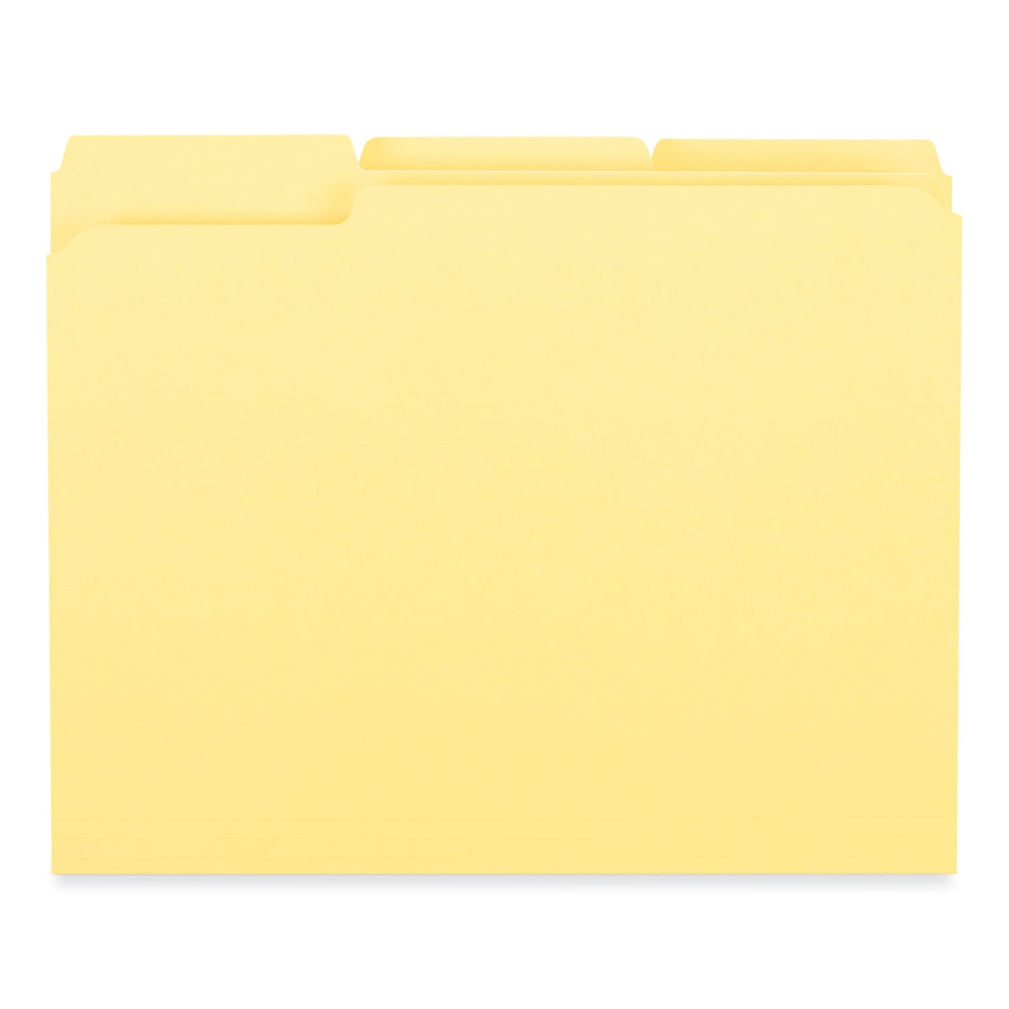 Universal Reinforced Top-Tab File Folders, 1/3-Cut Tabs: Assorted, Letter Size, 1" Expansion, Yellow, 100/Box (16164)