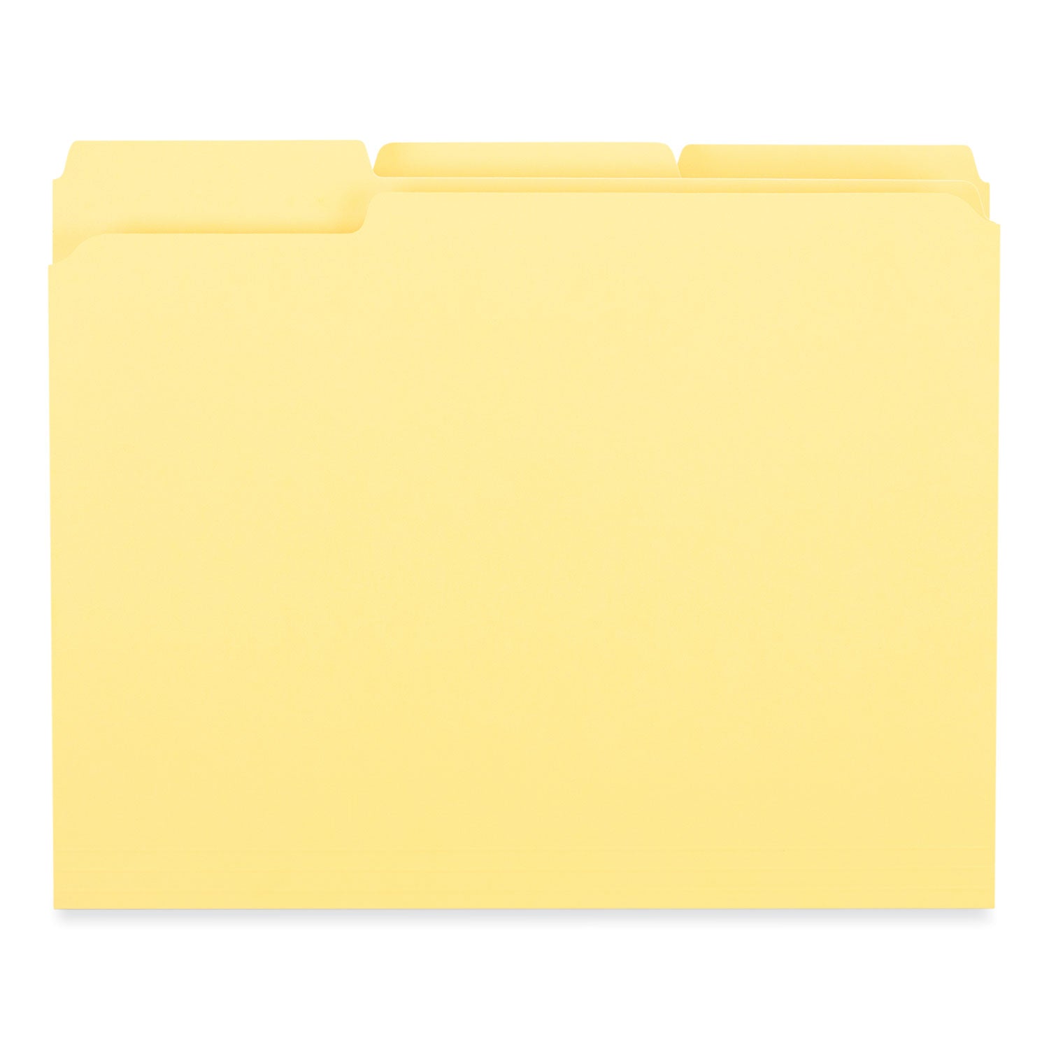 Universal Reinforced Top-Tab File Folders, 1/3-Cut Tabs: Assorted, Letter Size, 1" Expansion, Yellow, 100/Box (16164)