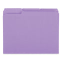 Universal Reinforced Top-Tab File Folders, 1/3-Cut Tabs: Assorted, Letter Size, 1" Expansion, Violet, 100/Box (16165)