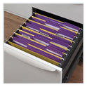 Universal Reinforced Top-Tab File Folders, 1/3-Cut Tabs: Assorted, Letter Size, 1" Expansion, Violet, 100/Box (16165)