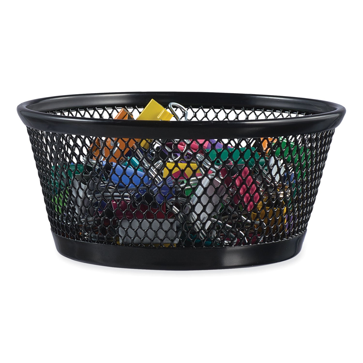 Universal Jumbo Mesh Storage Dish, 4.38" Diameter x 2"h, Black (20014)
