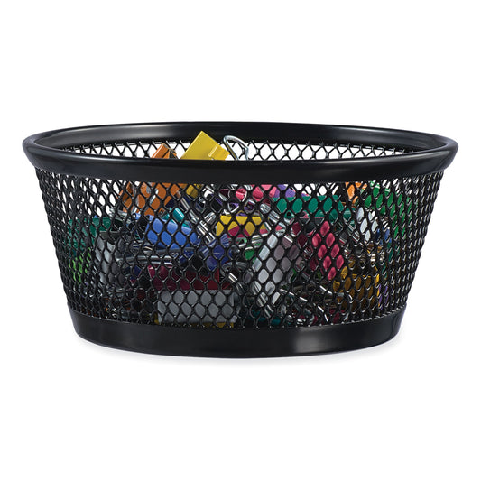 Universal Jumbo Mesh Storage Dish, 4.38" Diameter x 2"h, Black (20014)