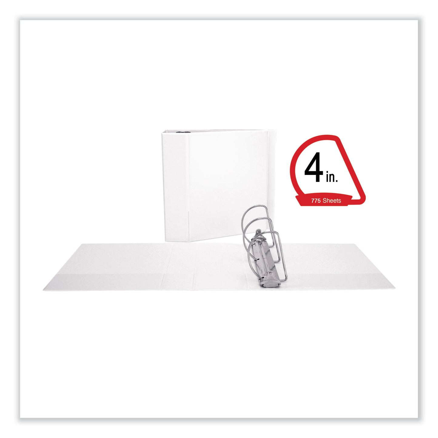 Universal Slant D-Ring View Binder, 3 Rings, 4" Capacity, 11 x 8.5, White (20994)