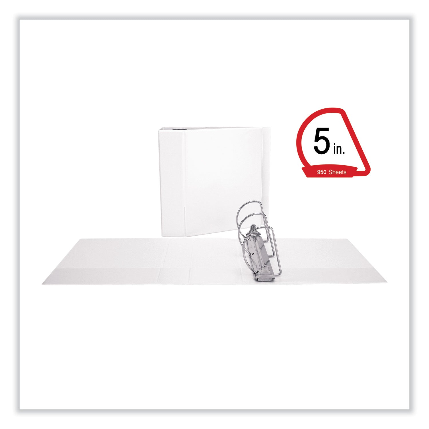 Universal Slant D-Ring View Binder, 3 Rings, 5" Capacity, 11 x 8.5, White (20997)