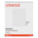 Universal Top-Load Poly Sheet Protectors, Standard, Letter, Clear, 100/Box (21125)