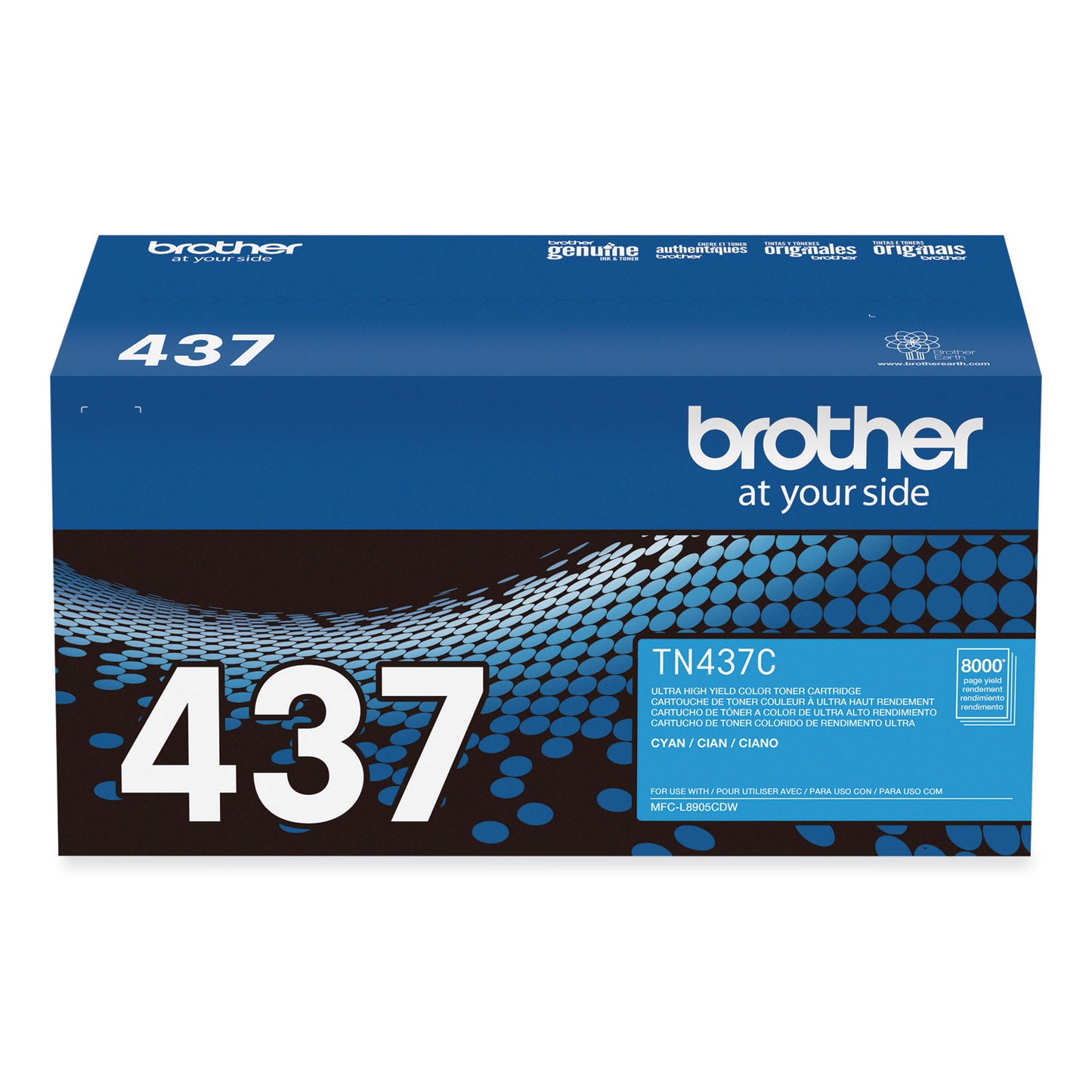 Brother TN437C Ultra High-Yield Toner, 8,000 Page-Yield, Cyan